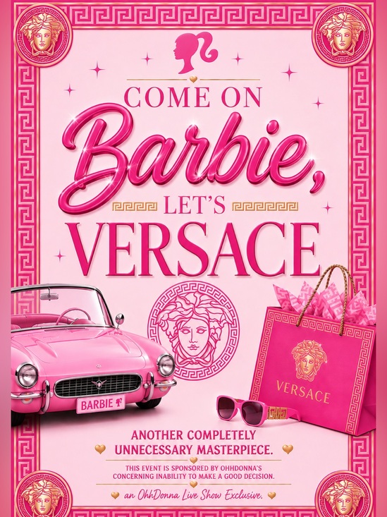 Versace Handbags - Barbie x Versace Event Friday 8/28 6:30pm! 🩷🎀